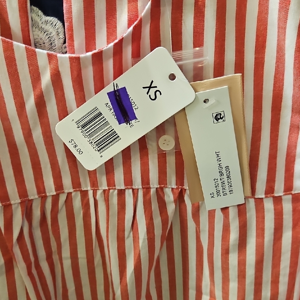 Philosophy Womens Red and White Striped Blouse - Picture 3 of 5